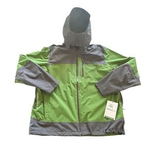Eddie Bauer Snowline Shell Jacket Mens XL Green NWT Waterproof WeatherEdge Plus